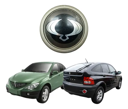 Emblema Botão Tampa Traseira Ssangyong Actyon 2009 11 Usado