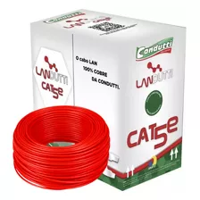 Cabo Rede Upt Cat5e Condutti 100% Cobre Vermelho Caixa 305m