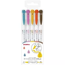 Highlighter Mildliner Brush Color Refinado Juego De 5 C...