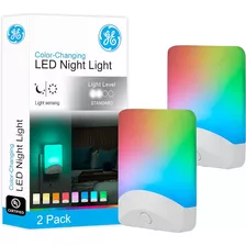 Ge Luz Nocturna Led Que Cambia De Color, Enchufe A La Pared,