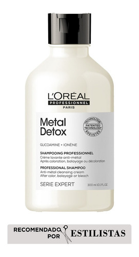 Shampoo L'oréal Professionnel Serie Expert Metal Detox En Botella De 300ml De 355g Por 1 Unidad