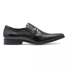 Sapato Mocassim Clássico Democrata Metropolitan Prime 244102 De Couro Preto Design Liso 38 Br Para Adultos - Masculino