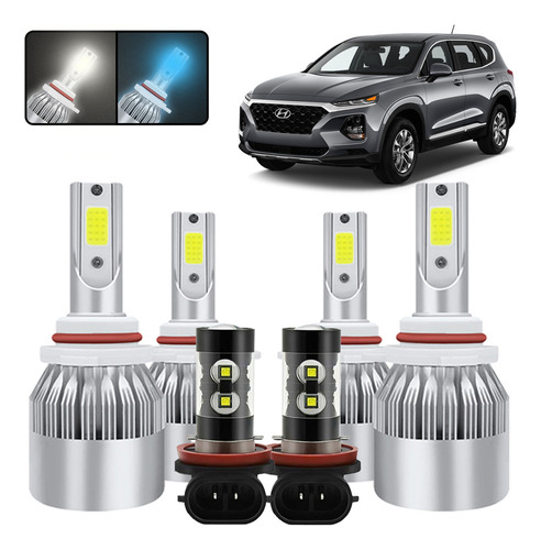 12000lm Fcoos Led Y Antiniebla Para Hyundai Veloster 2012-17 Hyundai Santa Fe