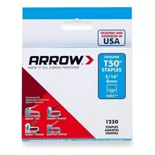 Grapas Arrow T50 5/16 (8mm) Caja 1250 Unidades 50524sp