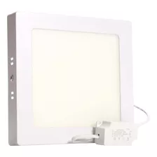 Plafon Led 12w Quente Quadrado Sobrepor