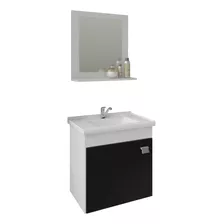 Mueble De Baño Iris Blanco/negro Akivoy