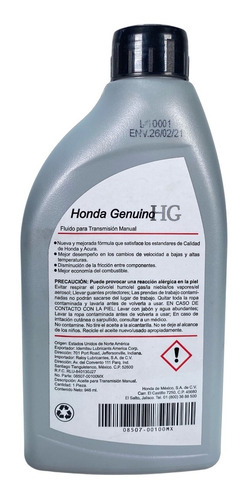 3 Lt Aceite Caja Manual Honda Civic 2001 2002 2003 2004 2005 Foto 2