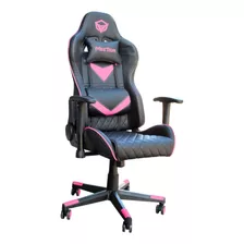 Silla Gamer Meetion Chr14 Negro/rosa Cuero Sintetico 150kg