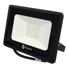 Reflector Led Geopower Reflector Led 20w Con Luz Blanco Frío Y Carcasa Negro 110v/220v