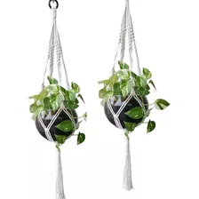 02 Suporte De Planta Macrame Hanger Plant 90 Cm