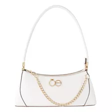 Bolsa Baguette Cloe Para Mujer Con Aplicación De Cadena Color Beige