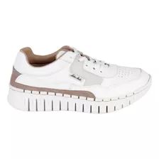 Tenis Casual Lobo Solo Color Blanco Para Mujer 4944