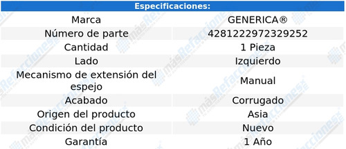 Espejo Izquierdo Manual Silverado 1999 2000 2001 2002 2003 Foto 2