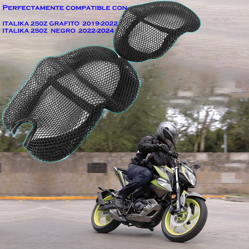 Malla Cubre Asiento Mesh Motocicleta Italika 250z 2 Plazas Foto 2