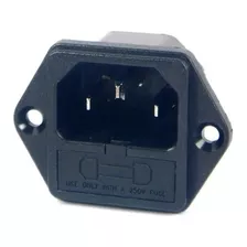 Conector Painel De Força C14 Com Porta Fusível 10 Amperes 