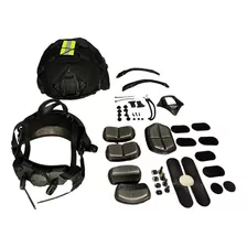 Kit Para Casco Tactico 3 Piezas (ajustador Rieles Y Forro)