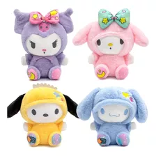 Hello Kitty Amigos Pack 4 Peluches Cinnamonroll Edic. Pijama