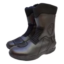 Botas Moto Ags Cuero Negro