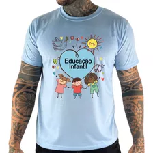 Camiseta Educação Infantil Azul Professora Pedagogia Educar