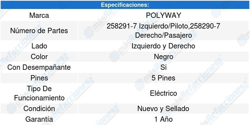 2-espejos Saturn Relay (05-07) Polyway Foto 3