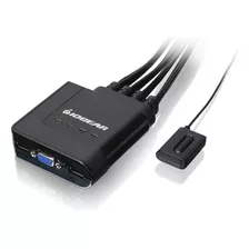 Iogear Interruptor Kvm Usb De 4 Puertos Con Cables Y Control