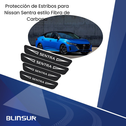 Cinta Protectora Embellecedora Estribos Para Nissan Sentra Foto 2