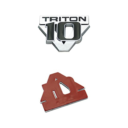 Par De Emblemas Triton V10 Para Portn Trasero Super Duty Fe Foto 4