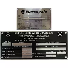 Kit Plaquetas Ônibus Mercedes Marcopolo - Frete Grátis