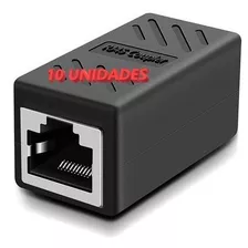 10 Adaptadores Extensores Femea Emenda Cabo Rj45 10gb/s Cat7