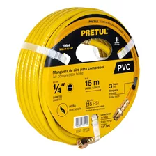 Manguera De Pvc Para Compresor, 15 M X 1/4 , Pretul 20664 Color Amarillo