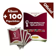 Álbum Copa Do Mundo Qatar 2022 Panini + 100 Figurinhas Promo