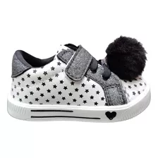 Tenis Infantil Menina Elastico Pompom Moda Velcro 202376