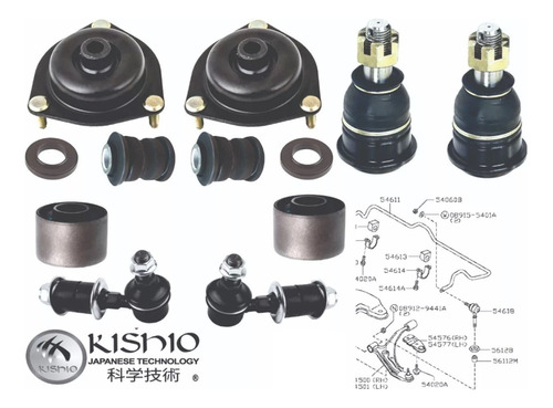 Kit Bujes Bases Estabilizad Rotulas Nissan Sentra 00-06 B15 Foto 3