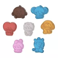 Juego 8 Cortadores De Galletas Bt21 De Bts 