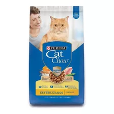 Alimento Cat Chow Defense Plus Esterilizados Para Gato Adulto Sabor Pescado En Bolsa De 3 kg