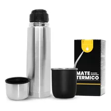 Mate Térmico De Acero Inoxidable Mas Bombilla Y Termo 500ml