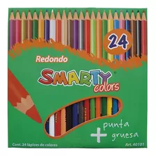 Lapices De Colores Smarty 24 Piezas Redondos Largos