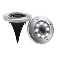  Foco Luz Led Solar Led Con Sensor Exterior Acero Inoxidable