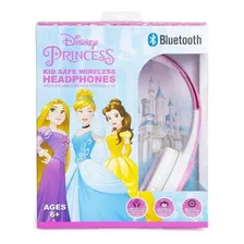 Audífonos Bluetooth Diadema Disney Princess Kid Safe Color Rosa Color De La Luz Rojo