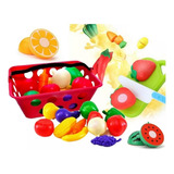 Brinquedo Comidinha Cozinha Corta Fruta Legume Velcr 19pÃ§s