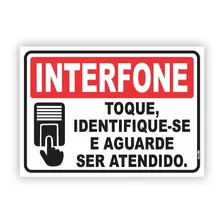 Plaquinha Interfone - Identifique-se Para Ser Atendido 17x24
