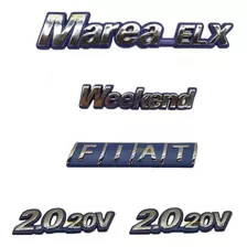 Emblema Marea Weekend Elx + Lateral 2.0 20v + Fiat - 98 À 01