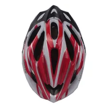 Capacete Proteção Bike Esportivo Bicicleta Ciclismo Patins Cor Vermelho E Cinza Tamanho U