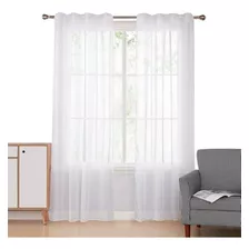 Juego De Cortinas En Tela Voile Bual 150x200 Sentite Bella