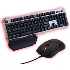 Combo Teclado Mecanico + Mouse Optico Gamer Level Up Rgb