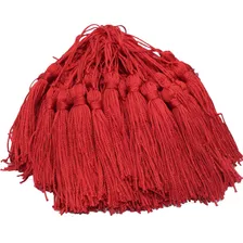 Pingente De Seda - Tassel Cor Vermelho - Pacote 50 Unidades