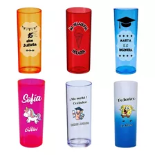  Vasos Largos Personalizados Eventos Cumpleaños Casamientos