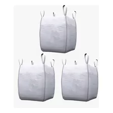 3 Big Bags P/ Ensacar Reciclagem Entulho 1000kg 1m³ Ref-c1