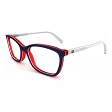 Lente Óptico Tommy Hilfiger Th80 Cat Eye Black White S 50mm