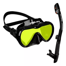 Kit Mergulho Máscara E Snorkel Prolife Profissional Atlantic